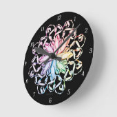 バレエ模様（スペクトル）丸時計 ラウンド壁時計 (傾斜)