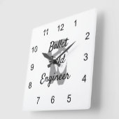 バレエ現場技師 スクエア壁時計 (傾斜)