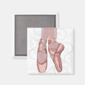 バレエ用スリッパつま先シューズ マグネット (正面/裏面)