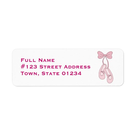 バレエ用スリッパの宛名ラベル ラベル (正面)