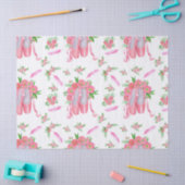 バレエ用スリッパ(デザイン12)デコページ 薄葉紙 (クラフト)