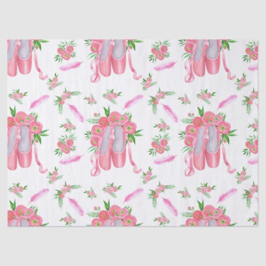 バレエ用スリッパ(デザイン12)デコページ 薄葉紙 (正面)