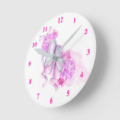 バレエ用スリッパ ラウンド壁時計 (傾斜)