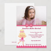 バレエ発表会 招待状 (正面/裏面)