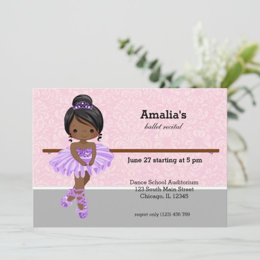 バレエ発表会 招待状 (スタンド正面)