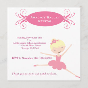 バレエ発表会 招待状