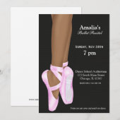 バレエ発表会 招待状 (正面/裏面)