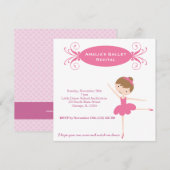 バレエ発表会 招待状 (正面/裏面)