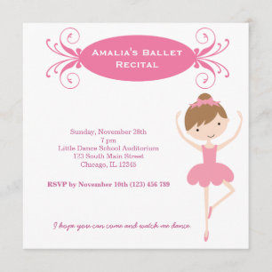 バレエ発表会 招待状