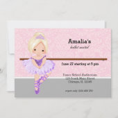 バレエ発表会 招待状 (正面)