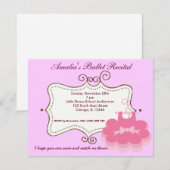 バレエ発表会 招待状 (正面/裏面)