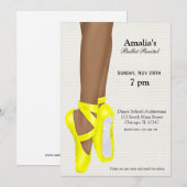 バレエ発表会 招待状 (正面/裏面)