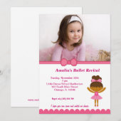 バレエ発表会 招待状 (正面/裏面)