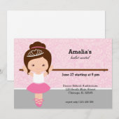 バレエ発表会 招待状 (正面/裏面)