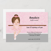 バレエ発表会 招待状 (正面/裏面)