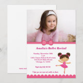 バレエ発表会 招待状 (正面/裏面)