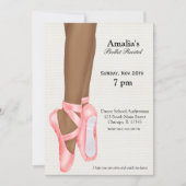 バレエ発表会 招待状 (正面)