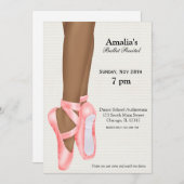 バレエ発表会 招待状 (正面/裏面)