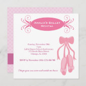 バレエ発表会 招待状 (正面/裏面)