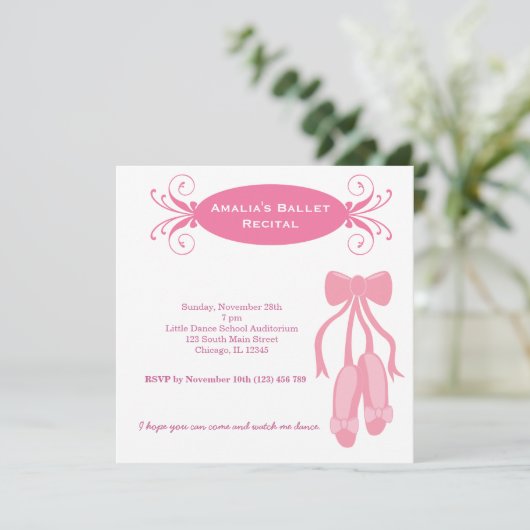バレエ発表会 招待状 (スタンド正面)