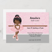 バレエ発表会 招待状 (正面/裏面)