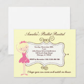 バレエ発表会 招待状 (正面/裏面)