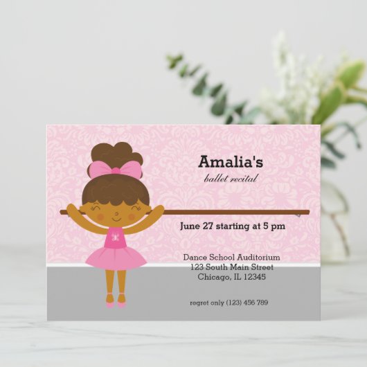 バレエ発表会 招待状 (スタンド正面)