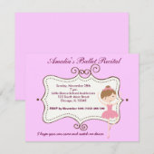 バレエ発表会 招待状 (正面/裏面)