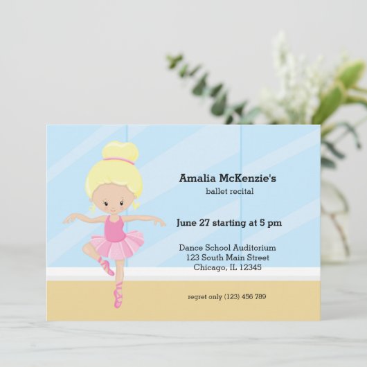 バレエ発表会 招待状 (スタンド正面)