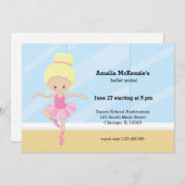 バレエ発表会 招待状 (正面/裏面)