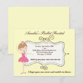 バレエ発表会 招待状 (正面/裏面)