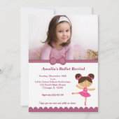 バレエ発表会 招待状 (正面)