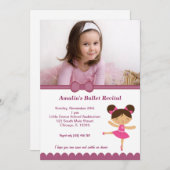 バレエ発表会 招待状 (正面/裏面)