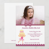 バレエ発表会 招待状 (正面/裏面)