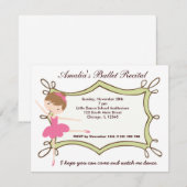 バレエ発表会 招待状 (正面/裏面)
