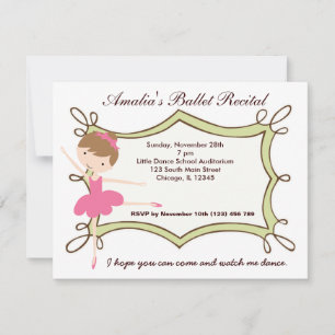 バレエ発表会 招待状