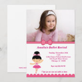 バレエ発表会 招待状 (正面/裏面)