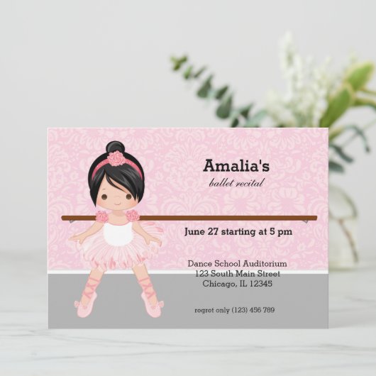 バレエ発表会 招待状 (スタンド正面)