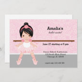 バレエ発表会 招待状 (正面/裏面)