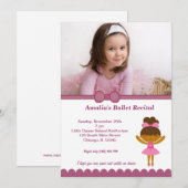 バレエ発表会 招待状 (正面/裏面)