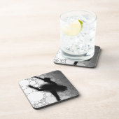 バレエ白黒踊りバレリーナ コースター (右側)