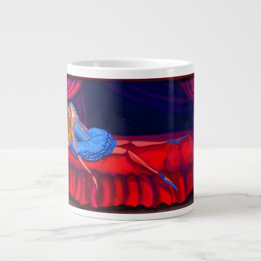 バレエ睡眠美しいマグ ジャンボコーヒーマグカップ (正面)