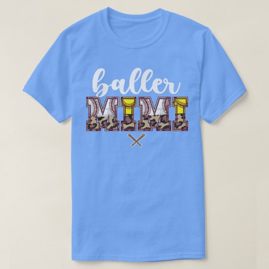 バレエ耳野球ソフトボール耳祖母プレミアム Tシャツ (デザイン正面)