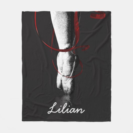 バレエ芸術的ダンサーバレリパーソナライズされたーナ フリースブランケット (正面)