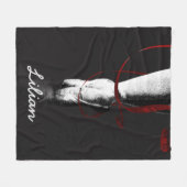 バレエ芸術的ダンサーバレリパーソナライズされたーナ フリースブランケット (正面(横))