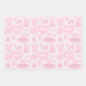 バレエ衣類包装紙シートセット ラッピングペーパーシート (正面3)