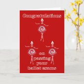 バレエ試験おめでとう カード (黄色い花)