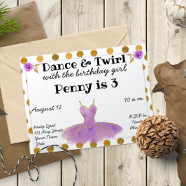 バレエ誕生日招待状 招待状
