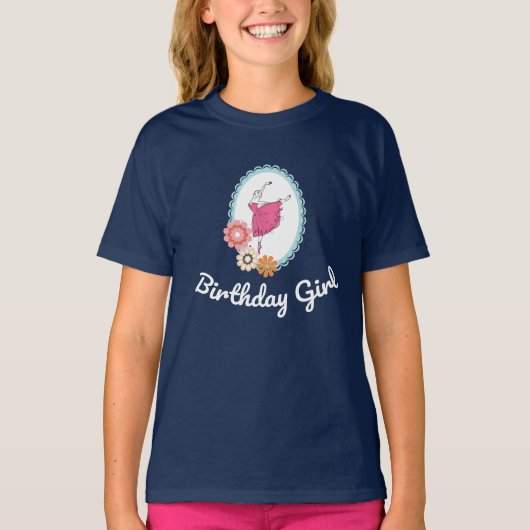 バレエ誕生日誕生日衣装forバレリーナ tシャツ (正面)