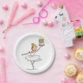 バレエ誕生日 ペーパープレート (パーティー)